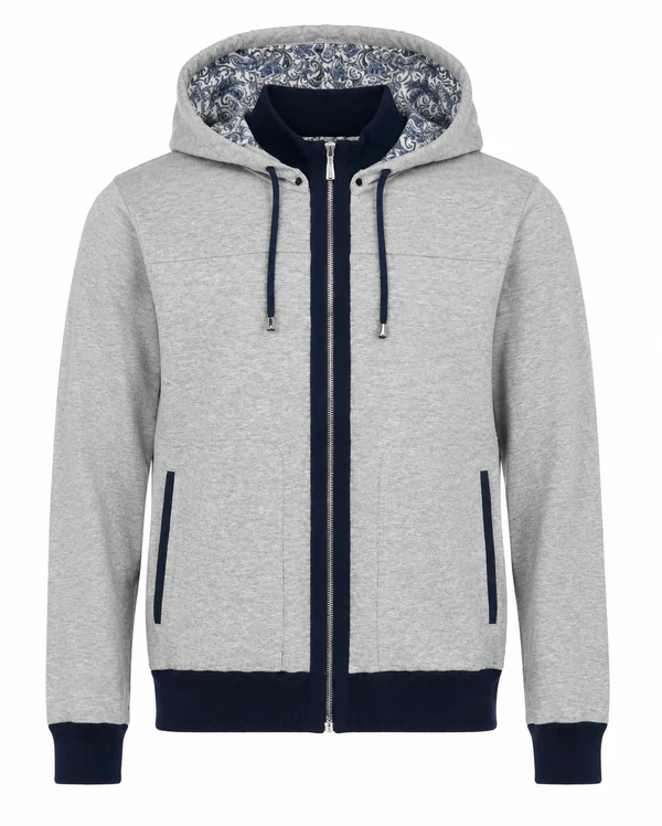 Двусторонняя куртка-худи хлопковая