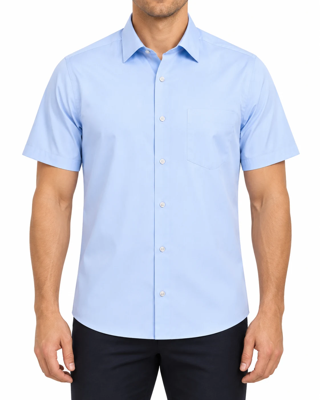 Рубашка хлопковая Regular Fit — фото 3
